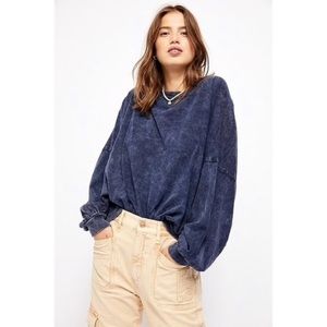 Free People 213 Tee Deep Navy XS